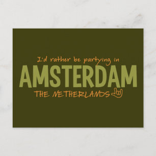 Cartão postal de cor personalizado AMSTERDAM