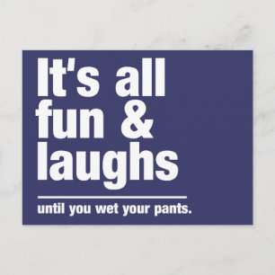 Cartão postal de cor personalizado FUN & LAUGHS