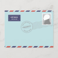 Cartão postal de correio aéreo