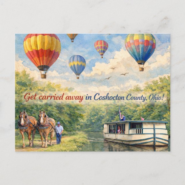 Cartão postal de Coshocton Ohio (Frente)