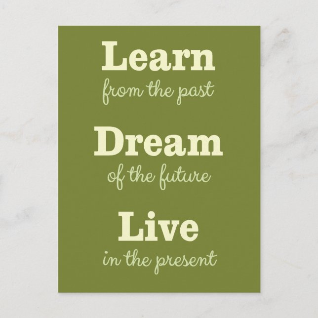 Cartão postal de Cotação Motivacional (Frente)