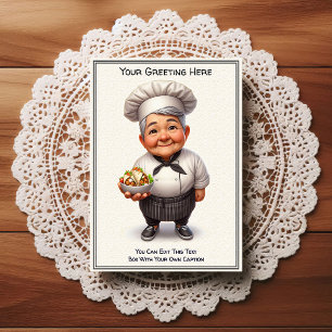 Cartão postal de cozinha / chef personalizável par