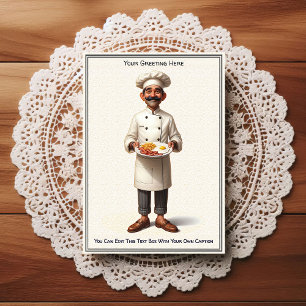 Cartão postal de cozinha/chefe personalizável para