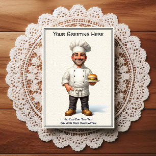 Cartão postal de cozinha/chefe personalizável para