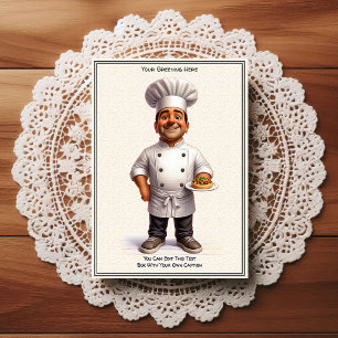 Cartão postal de cozinha/chefe personalizável para