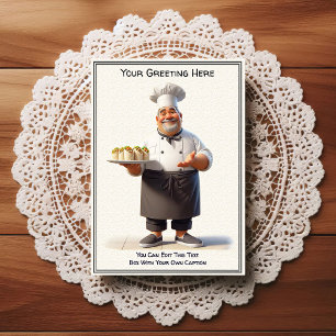 Cartão postal de cozinha/chefe personalizável para