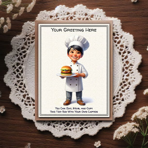 Cartão postal de cozinha/chefe personalizável para