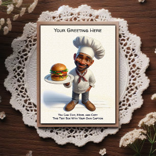Cartão postal de cozinha/chefe personalizável para