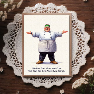 Cartão postal de cozinha/chefe personalizável para