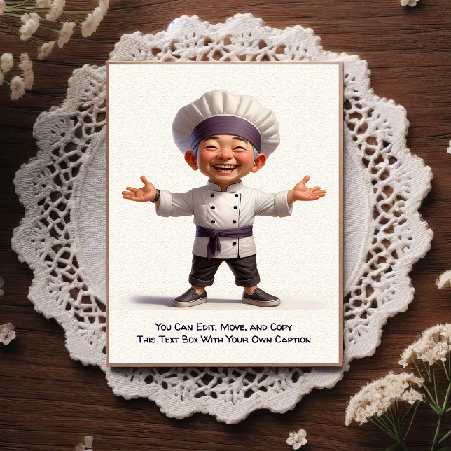 Cartão postal de cozinha/chefe personalizável para (Criador carregado)