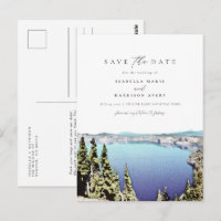 Cartão Postal de Crater Lake para Reservar a Data