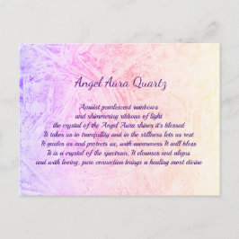 Cartão postal de cristal Angel Aura Quartz