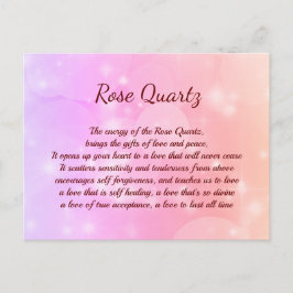 Cartão postal de cristal Rosa Quartz