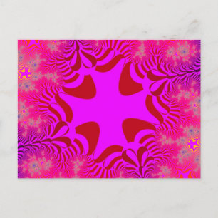 Cartão postal de cruz de cristal rosa personalizad