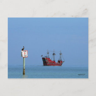 Cartão postal de cruzeiro de pirata de praia Clea