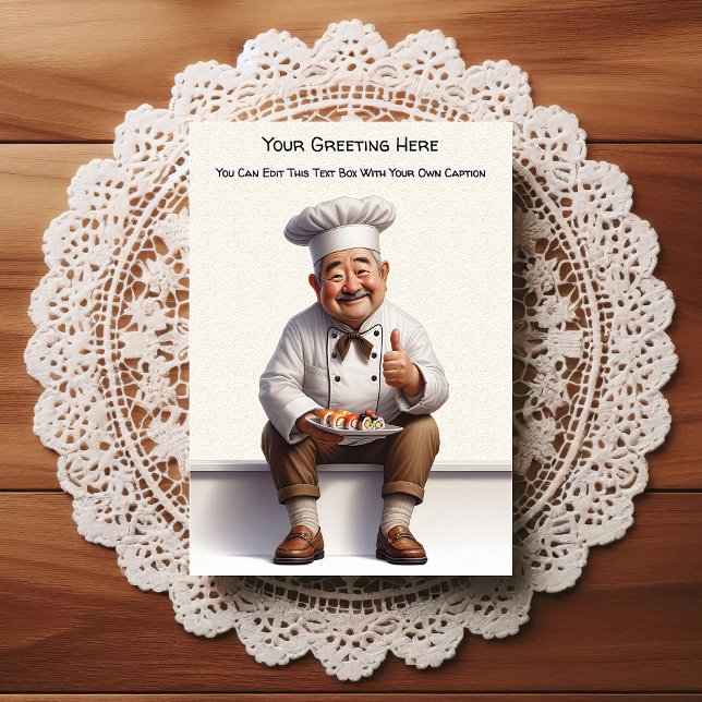 Cartão postal de culinária / chef personalizável p (Criador carregado)