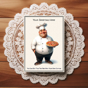 Cartão postal de culinária / chef personalizável p