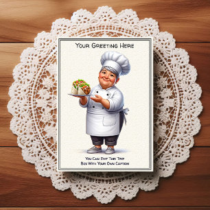 Cartão postal de culinária/chefe personalizável pa