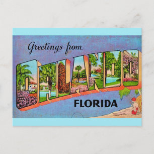 Cartão postal de cumprimentos do velho Orlando