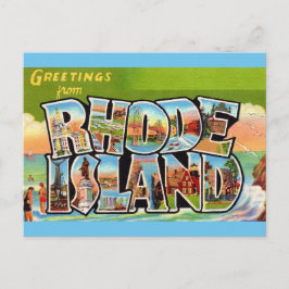Cartão postal de cumprimentos vintage de Rhode Isl