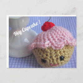 Cartão postal de cupcake Kawaii