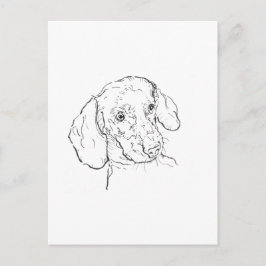 Cartão Postal de Dachshund – Ilustração de Cachorr