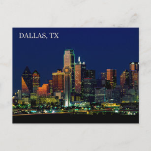 Cartão postal de Dallas, linha do horizonte do Tex