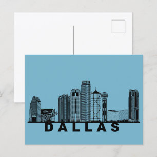 Cartão Postal de Dallas – Silhueta do Horizonte Ic