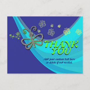 Cartão postal de dança de vento borboleta