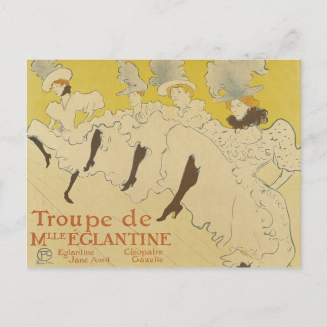 Cartão postal de dançarinos franceses (Frente)