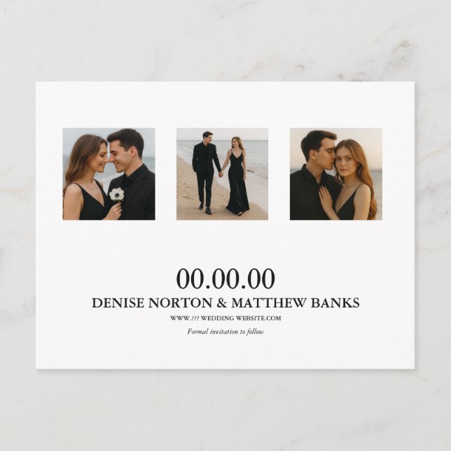 Cartão Postal de Data de Salvamento de Foto Person (Frente)