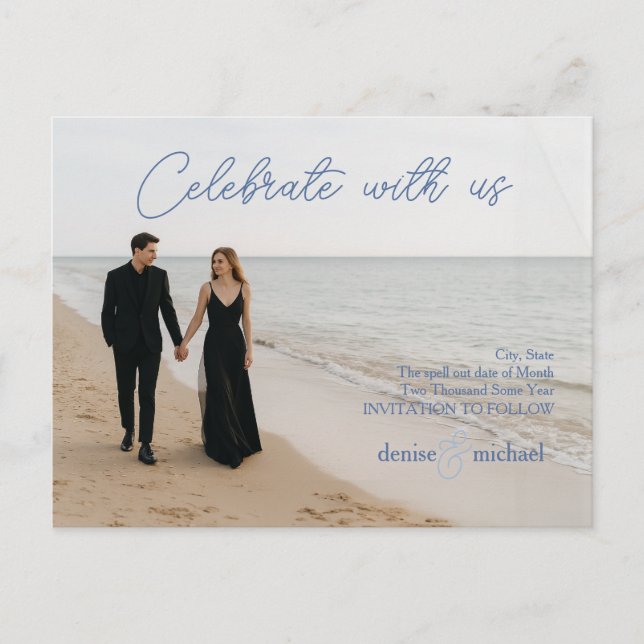 Cartão Postal de Data de Salvamento de Foto Person (Frente)