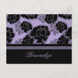 Cartão postal de Decadência Floral Grungy, Lavanda