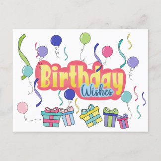 Cartão postal de desejos de aniversário