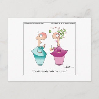Cartão Postal de Desenho Animado "MISTLETOE" por A