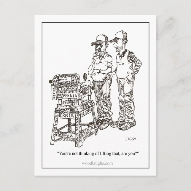 Cartão Postal de Desenho de Hérnia (Frente)