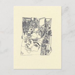 Cartão postal de Desenho Surreal de Fragmentos de 