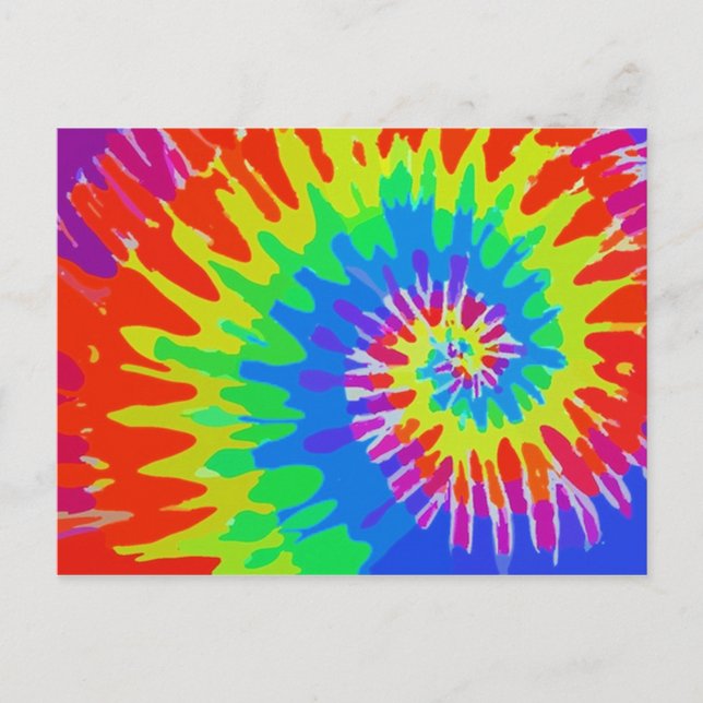 Cartão Postal de Desenho Tie-Dye (Frente)