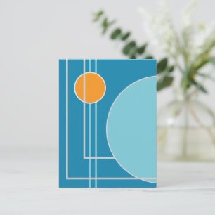 Cartão postal de design abstrato Círculos Flutuant