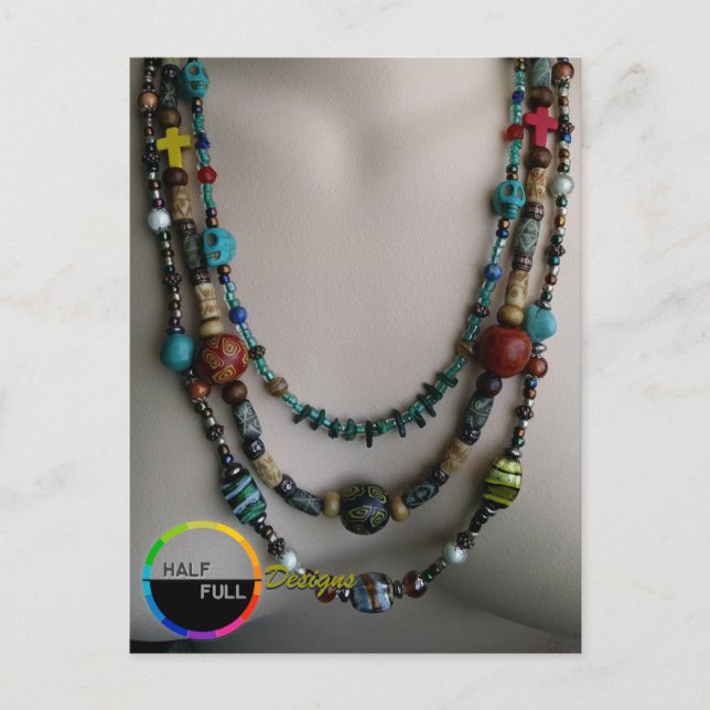 Cartão postal de Design de meio Cheio (Frente)