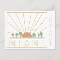Cartão postal de despedida de solteira em Miami
