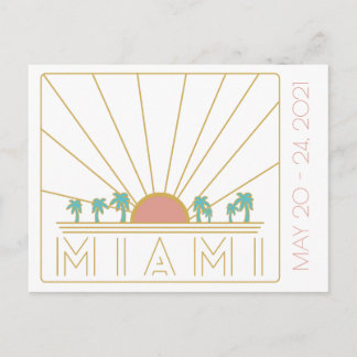 Cartão postal de despedida de solteira em Miami