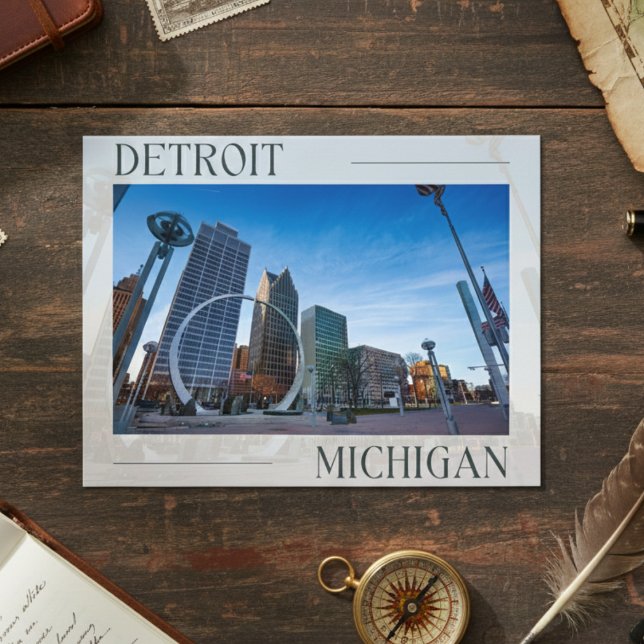 Cartão postal de Detroit Modern (Detroit Landmark Postcard)