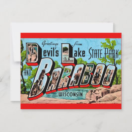 Cartão postal de Devil's Lake Baraboo WI