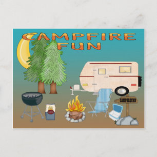 Cartão Postal de Diversão no Acampamento