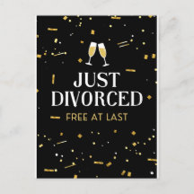 Cartão postal de divórcio Recém-Divorciado