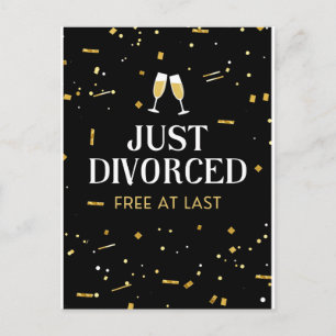 Cartão postal de divórcio Recém-Divorciado