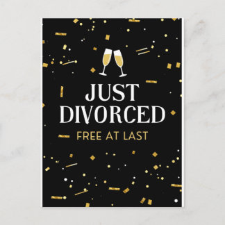 Cartão postal de divórcio Recém-Divorciado