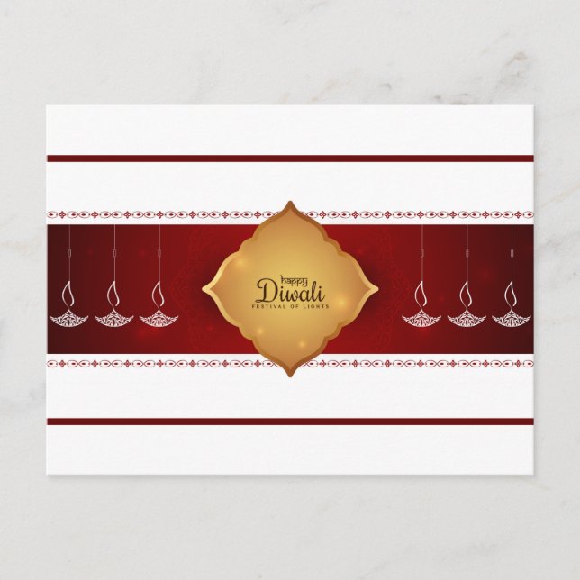 Cartão postal de Diwali (Frente)
