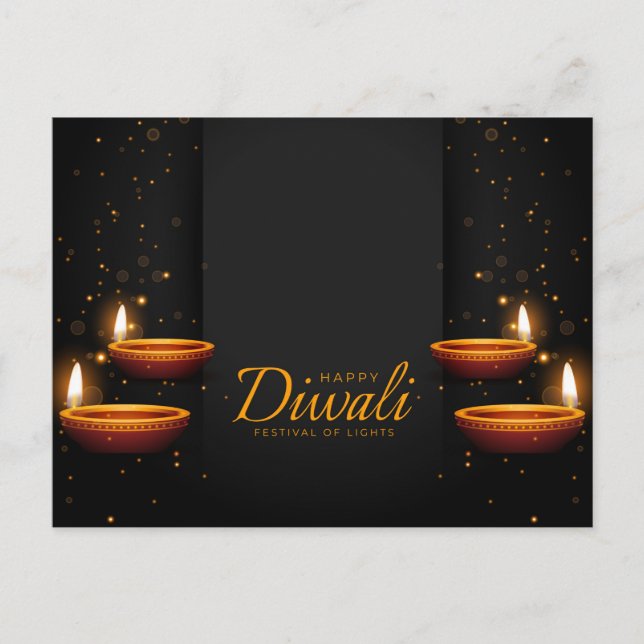 Cartão Postal de Diwali (Frente)